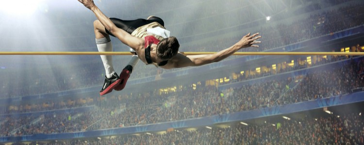 athlete doing the high jump