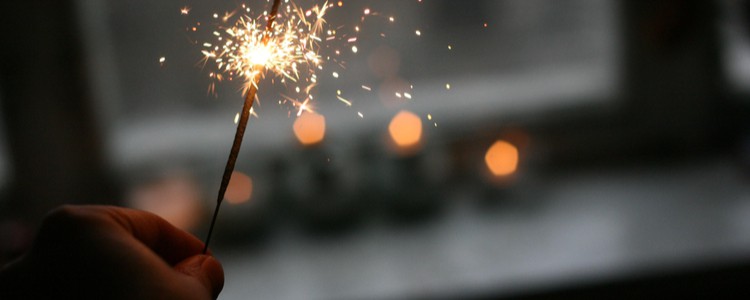 person holding a sparkler