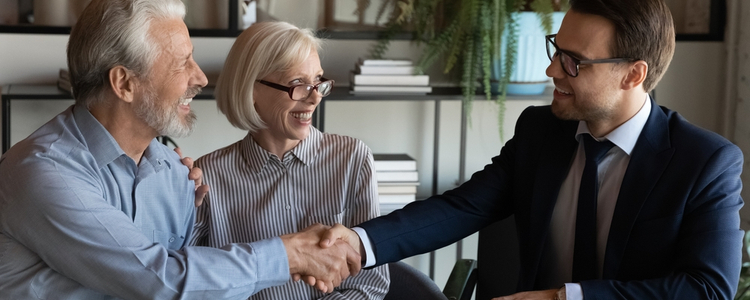 Couple meeting financial adviser